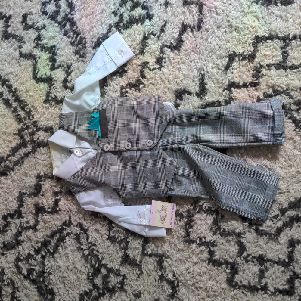 12-18 month Rugged Butts Wyatt Plaid suit set